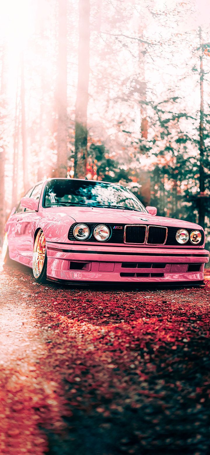 720x1560 Aesthetic Pink BMW 1990