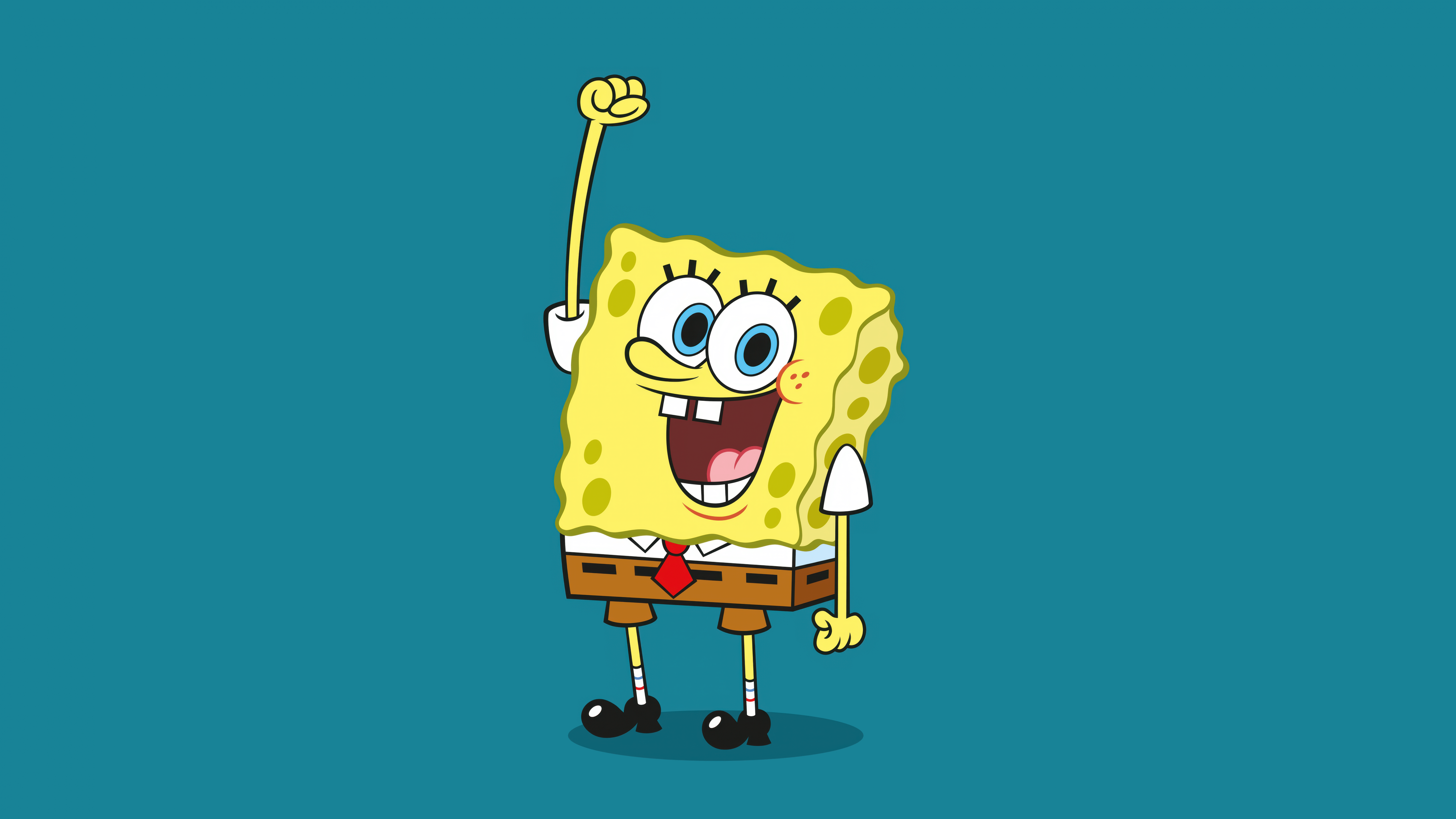 6016x3384 SpongeBob Wallpaper 4K, Cartoon, smiley face, 5K, 8K