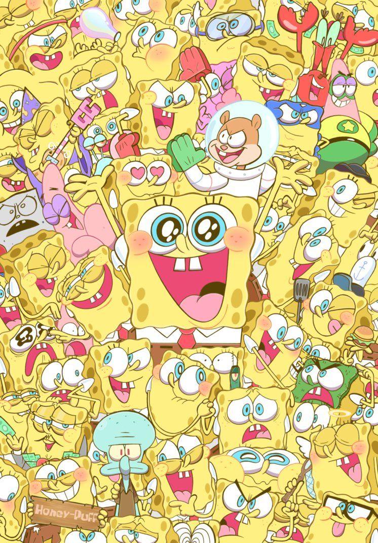 746x1071 Anime SpongeBob Wallpaper