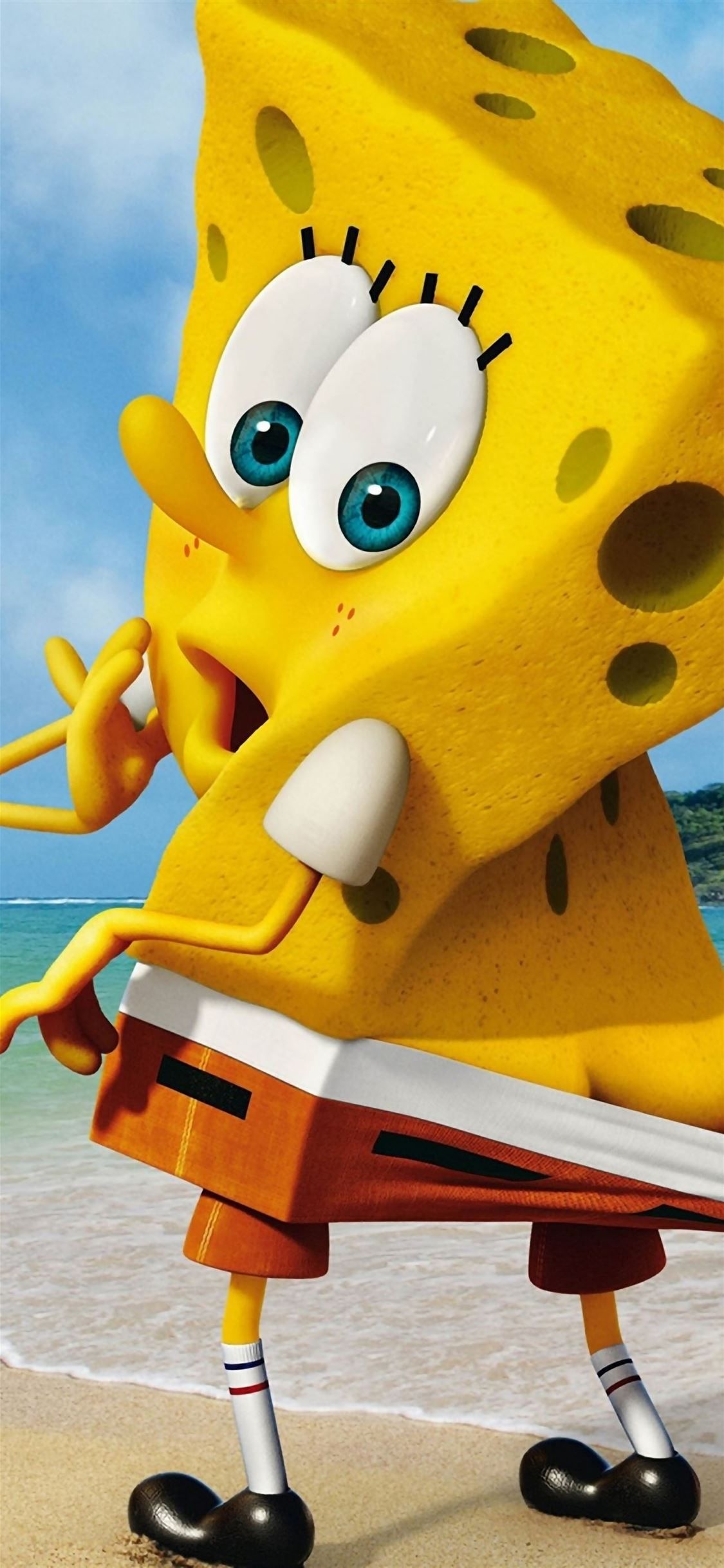 1125x2436 Funny Spongebob Squarepants iPhone Wallpaper Free Download