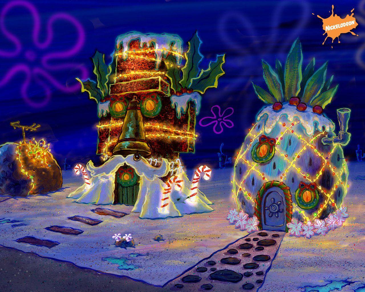 1280x1024 Spongebob House Wallpaper