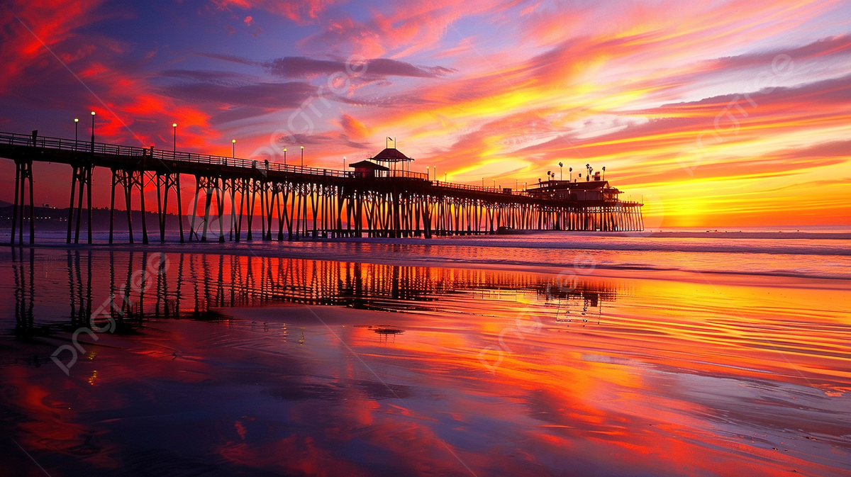 1200x673 The Pier And Pacific Ocean At Sunset In Imperial Beach Near San Diego California Photo And Picture For Free Download