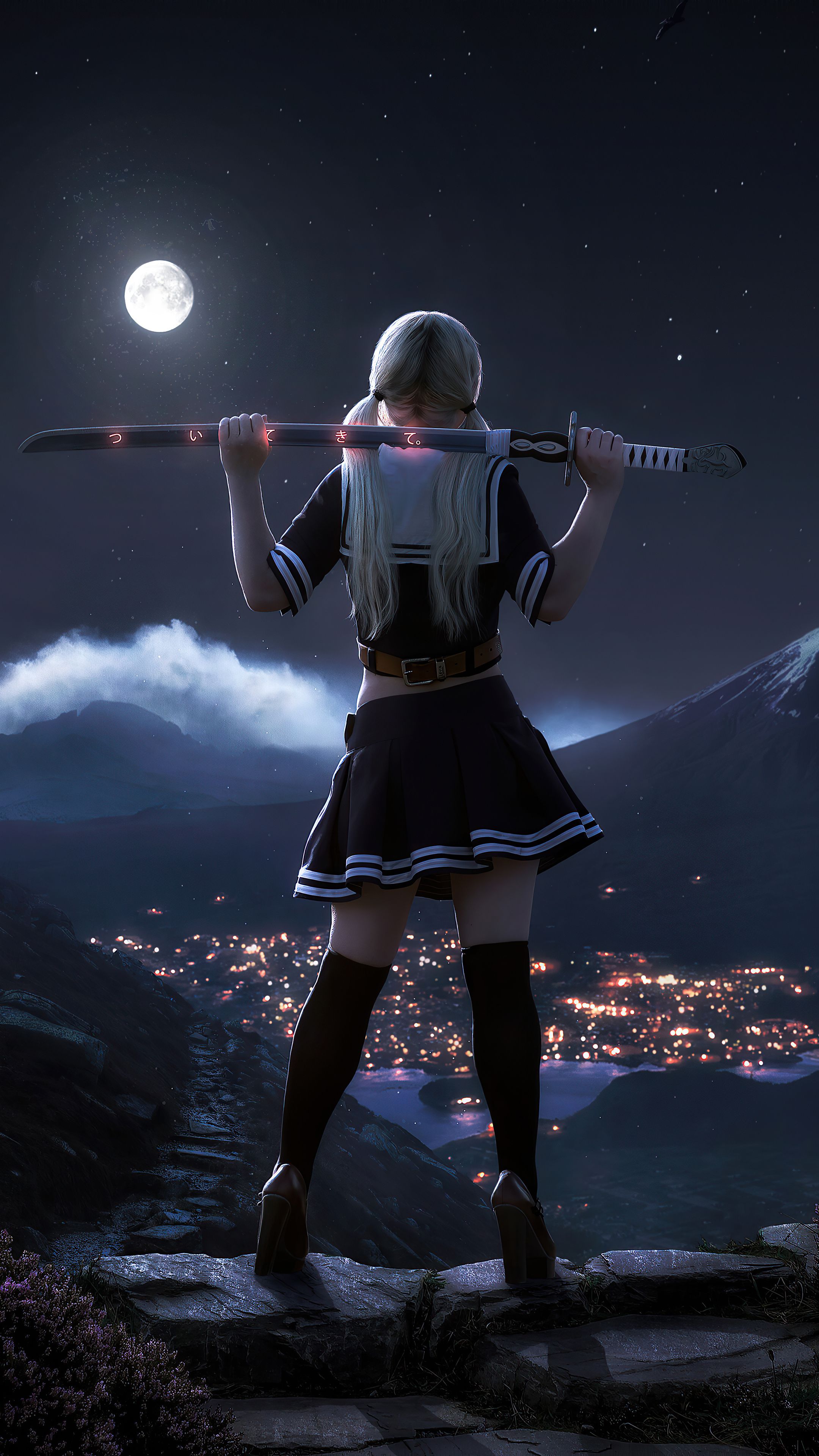 2160x3840 Samurai Sword Girl 4k Sony Xperia X, XZ, Z5 Premium , HD 4k Wallpaper, Image, Background, Photos and Picture
