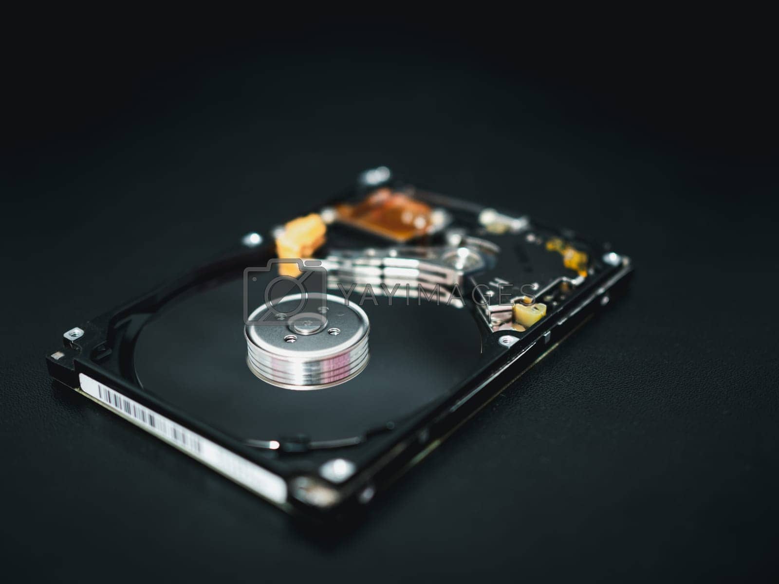 1600x1200 Disassembled open hard disk drive HDD of computer or laptop lies on dark matte surface. Сomputer hardware and equipment. Harddisk data storage. by Unimages2527 Vectors & Illustrations with Unlimited Downloads