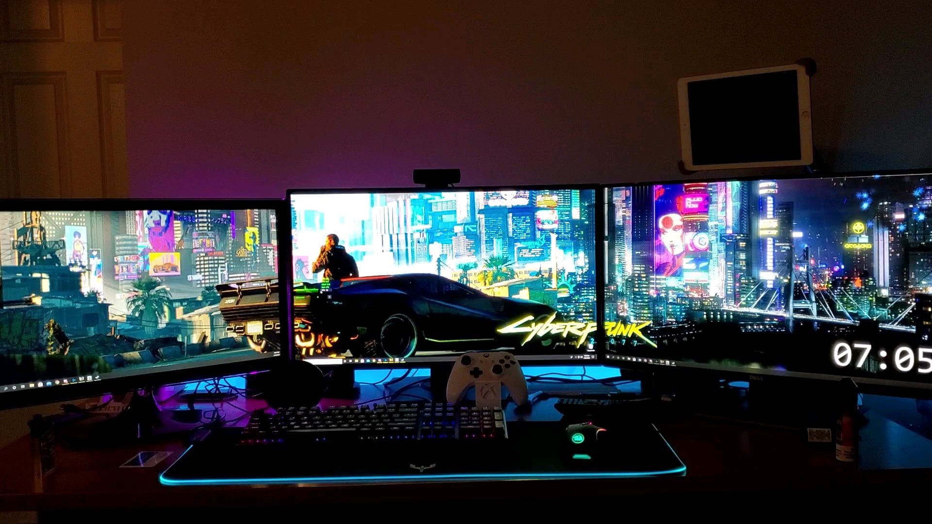 1920x1080 Triple monitor background I created in wallpaper engine