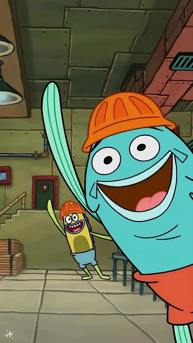 736x1308 Spongebob Fish Character Mobile Wallpaper