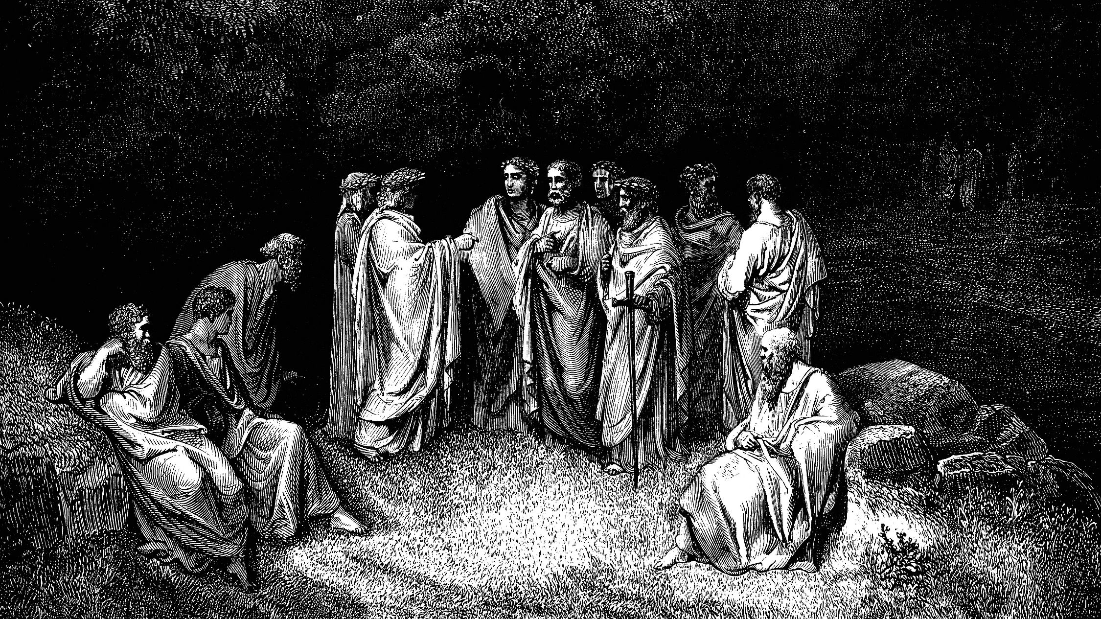 2250x1265 Download Artistic Illustration HD Wallpaper by Gustave Doréx1265