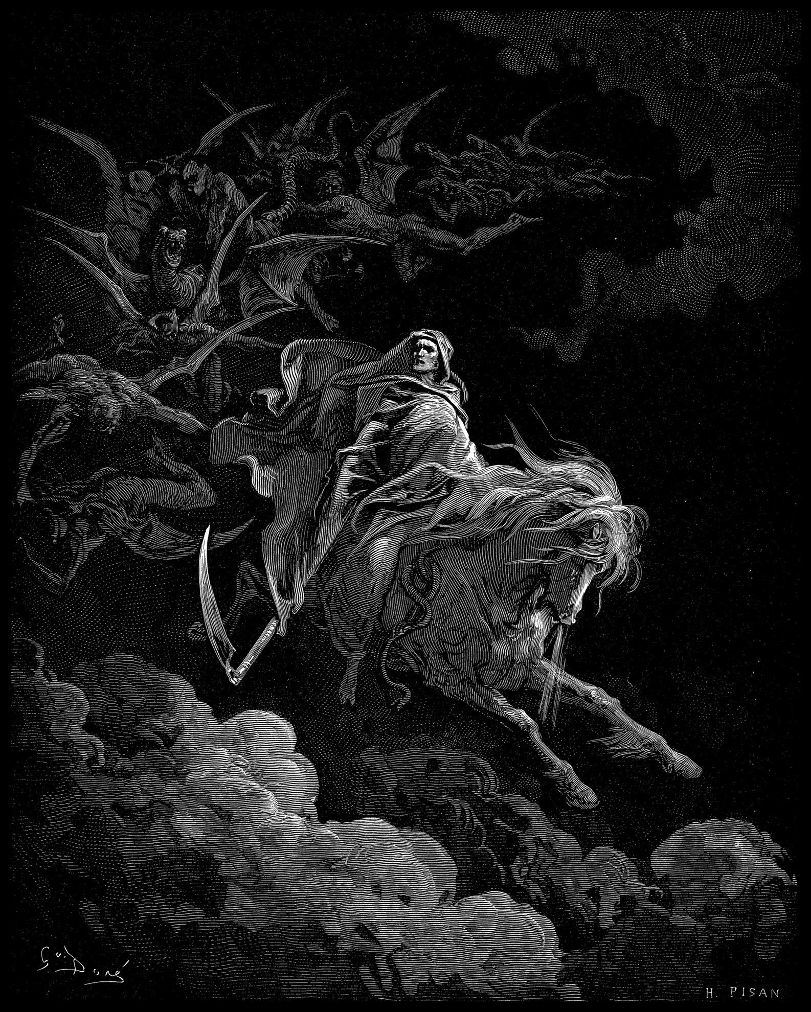 1586x1980 Gustave Dore, Death on the Pale Horse