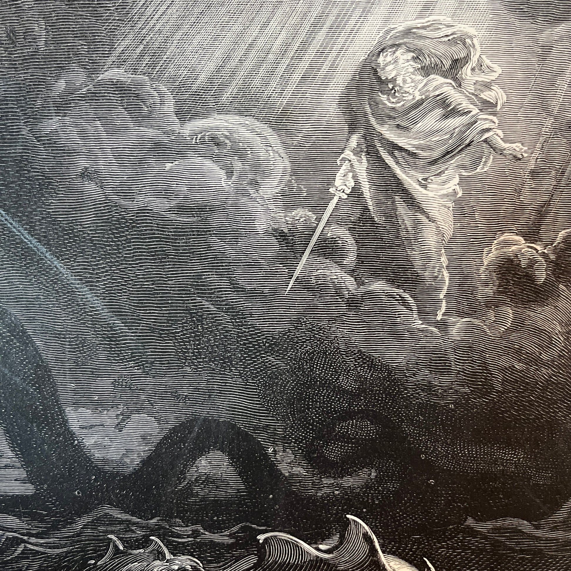 1946x1946 God destroys the Leviathan. Original wood engraving by Gustave Doré fr