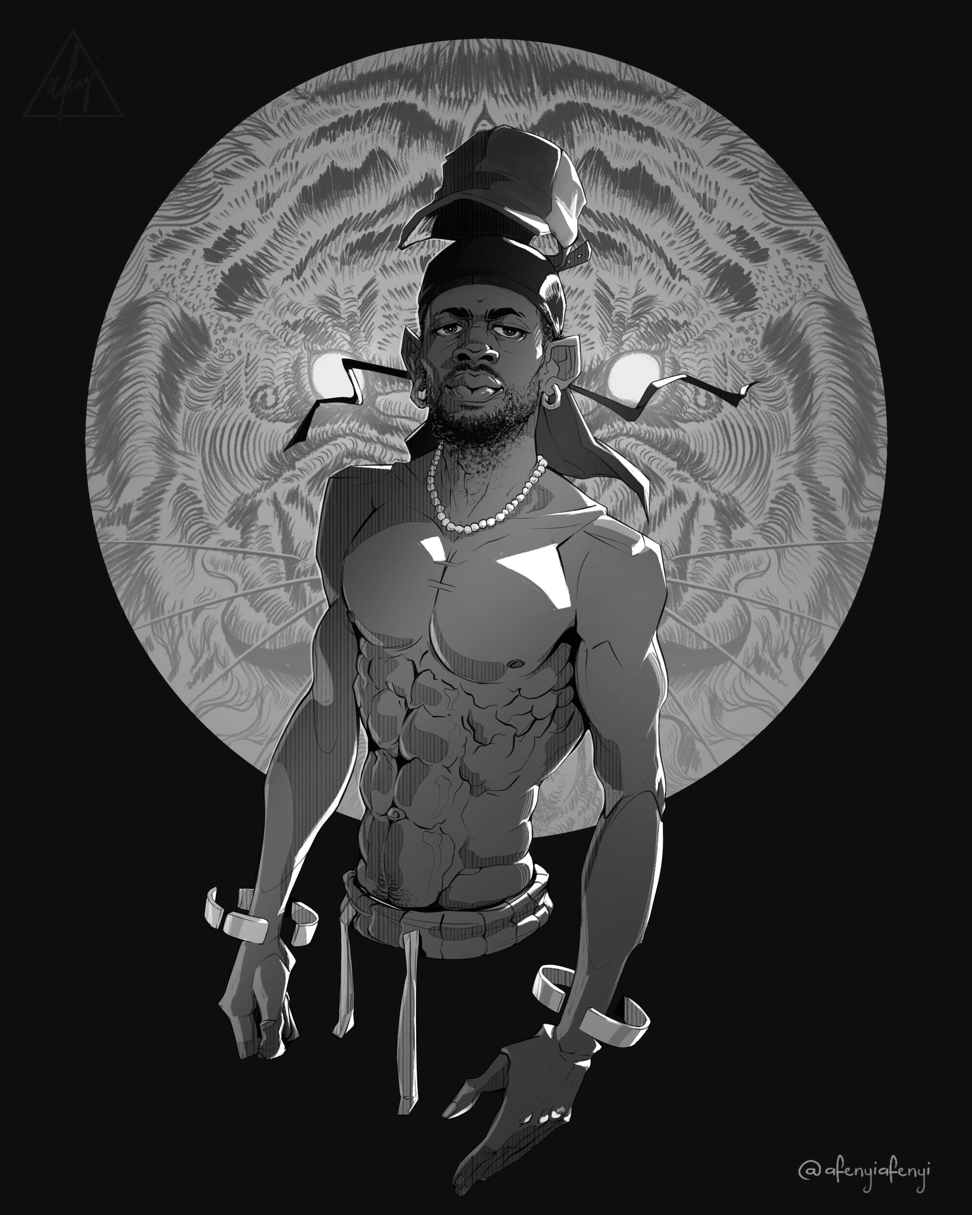 3200x4000 Evergreen, an illustration of Black Sherif
