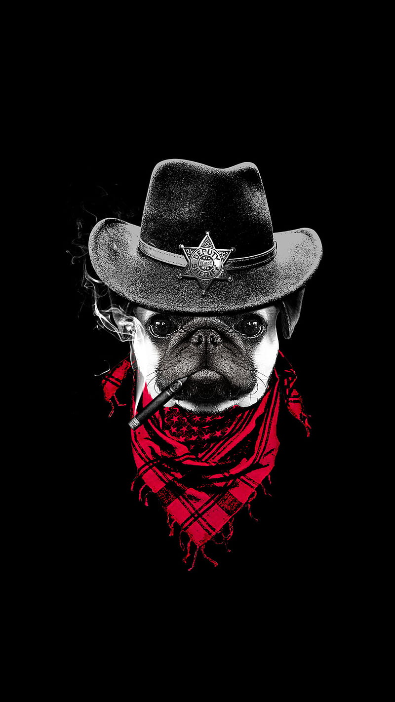 800x1422 HD sheriff in black. wallpaper