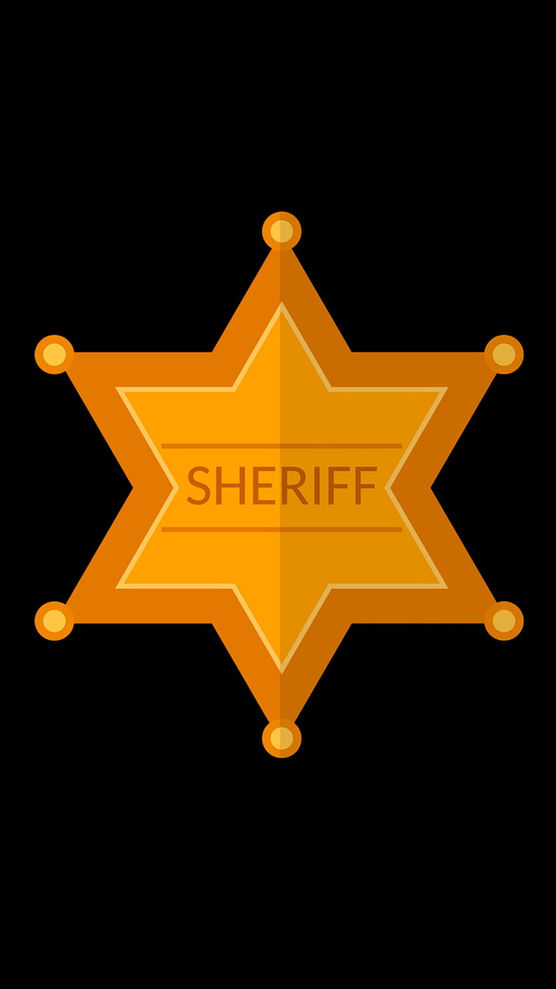 800x1422 Sheriff, black, star, HD phone wallpaper