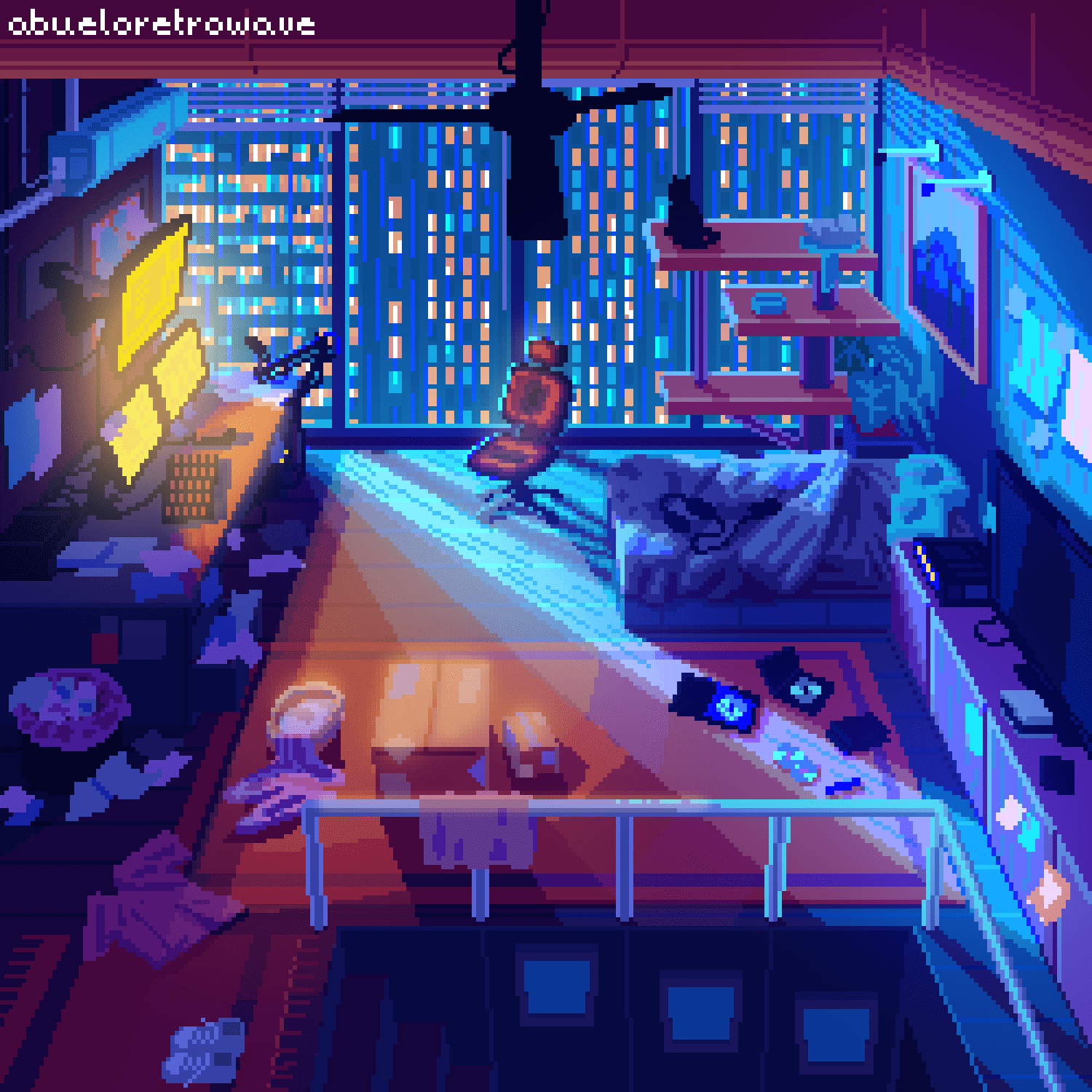 1500x1500 Pixel Room Wallpaper