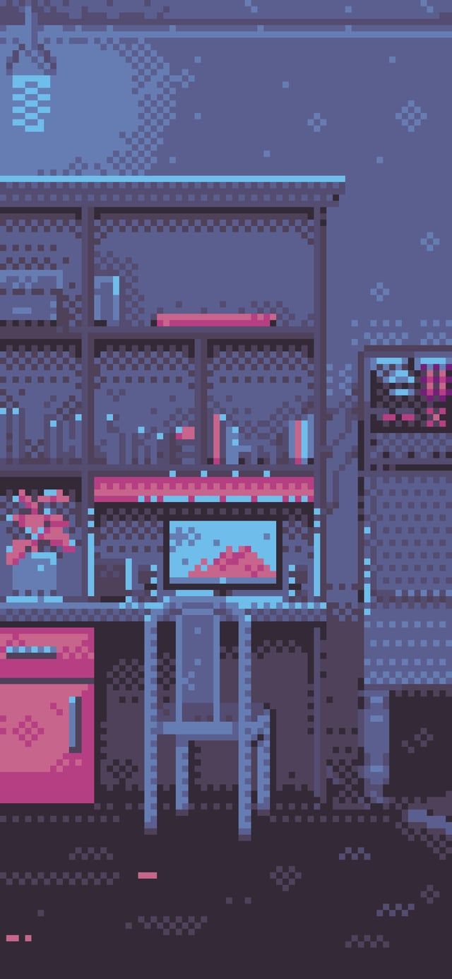 640x1386 If You Like Pixel Art, I Turned My Room Into One To Use As My Wallpaper For Nokia 5.4 (slide For The Wallpaper With Without Cuts)