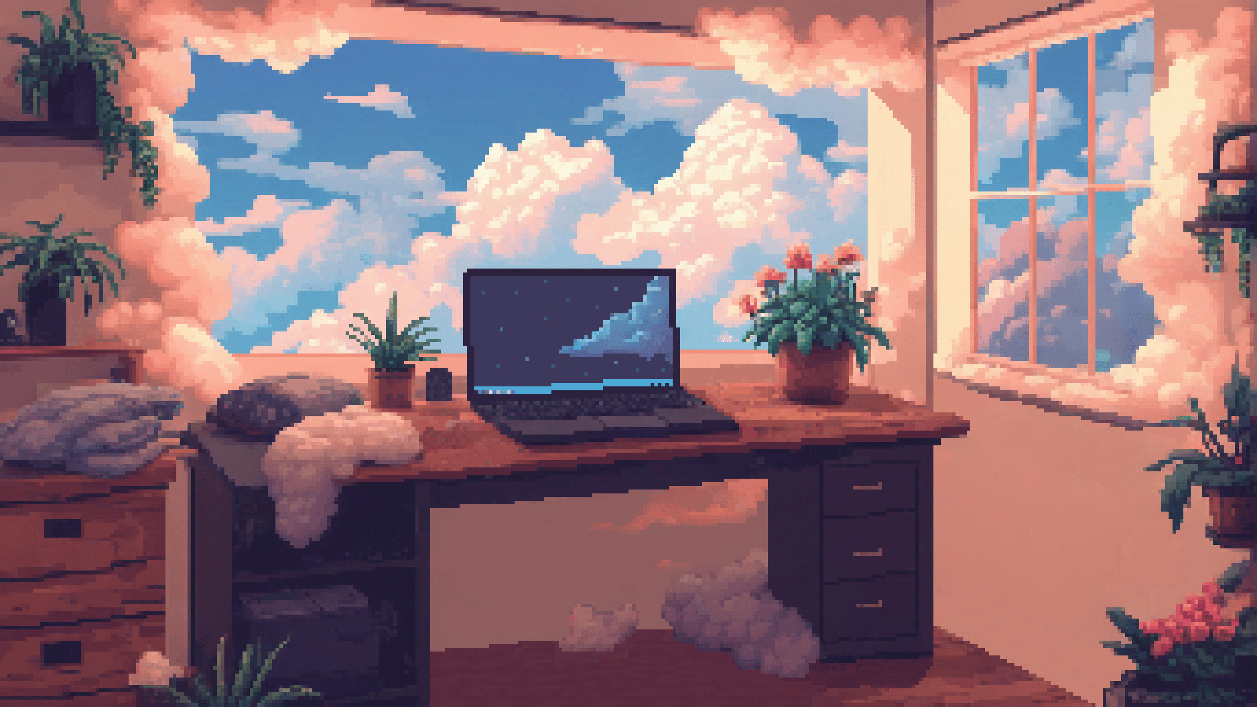 2560x1440 A Room in the Pixel Clouds [2560x1440]