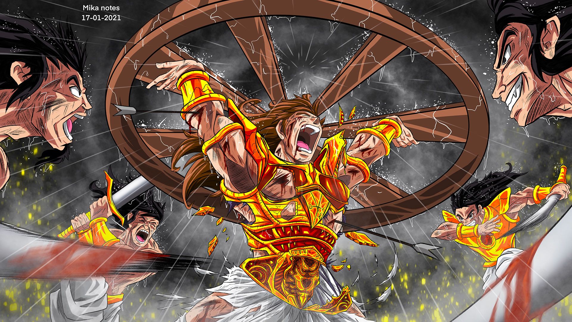 1920x1080 Abhimanyu vadh from mahabharat (1). Image - Behance
