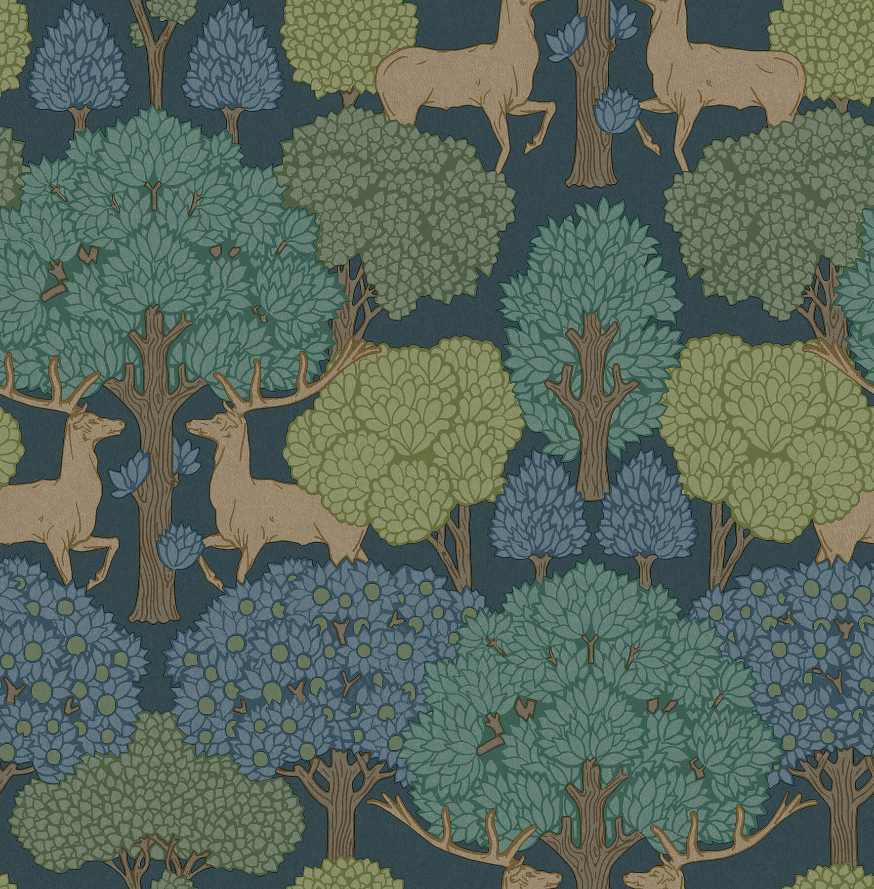1769x1800 Advantage Westbury Forest Forest of Arden Deer Wallpaper