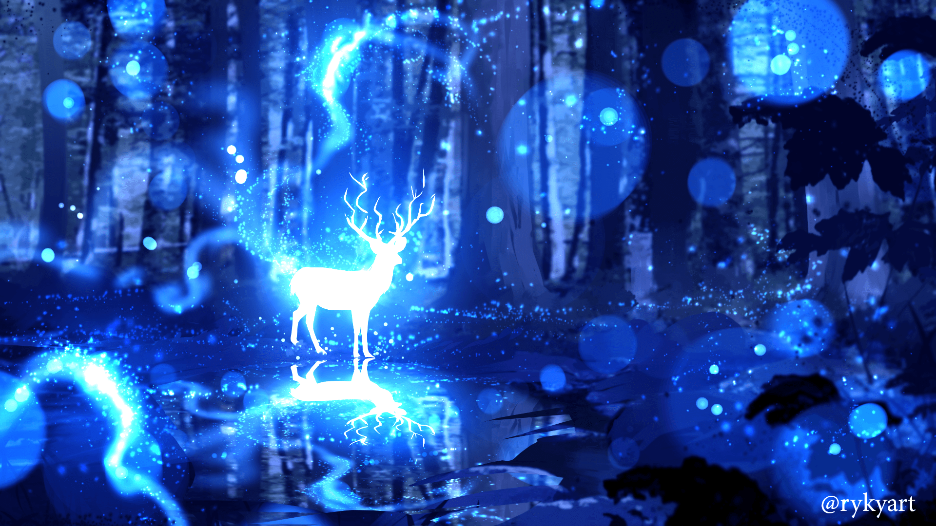 1920x1080 Azure Spirit Deer