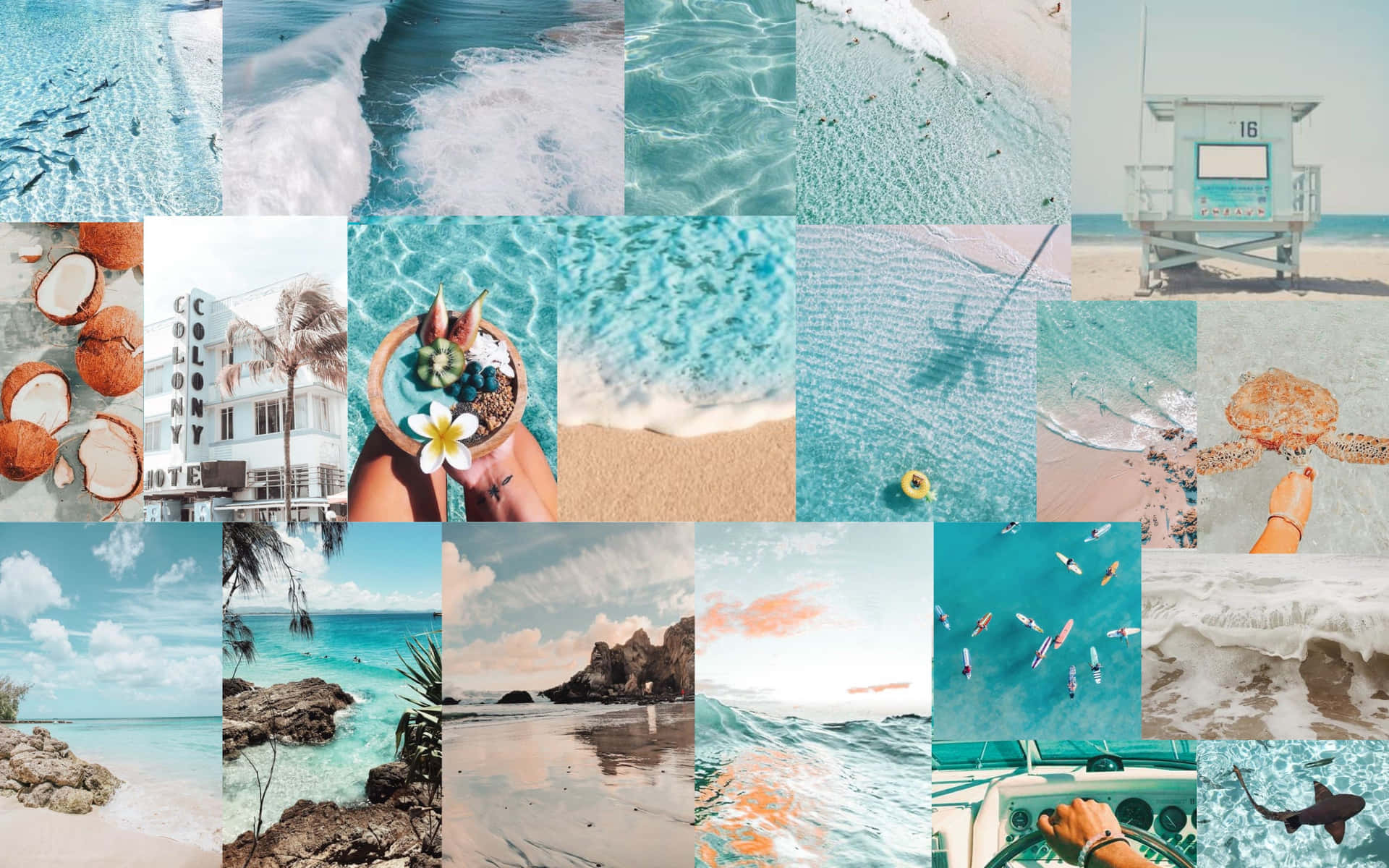 1920x1200 Download Preppy Beach Aesthetic Wallpaper