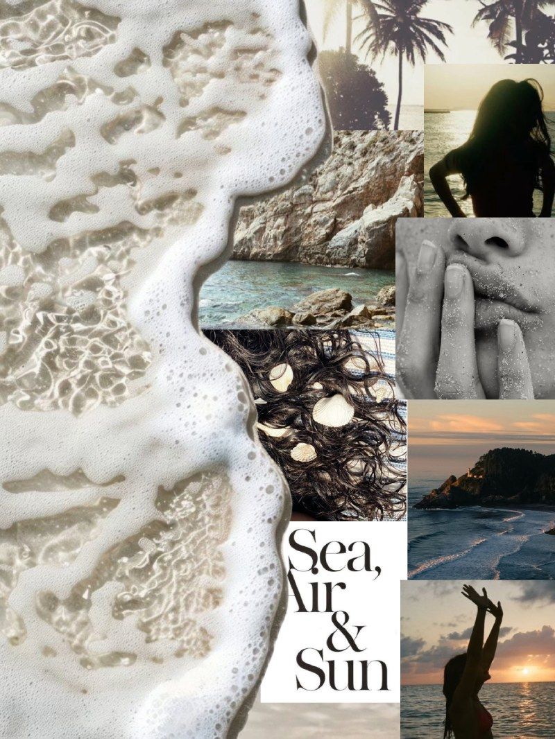 800x1066 Trendy Moody Beach Aesthetic Collage iPad Wallpaper Lock Screen Background