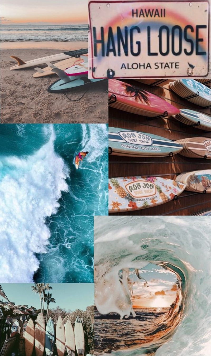800x1350 Surf Collage. Surfing, Beach iphone, Beach wall collage, Surfer Aesthetic, HD phone wallpaper