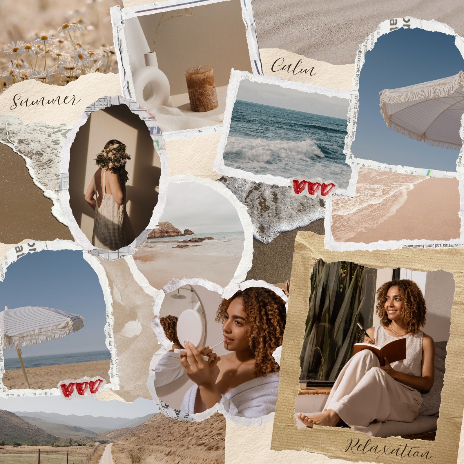 1600x1600 Free and customizable beach templates