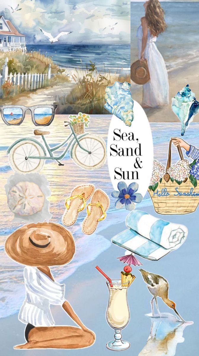 672x1200 Peaceful Coastal Collage iPhone Wallpaper