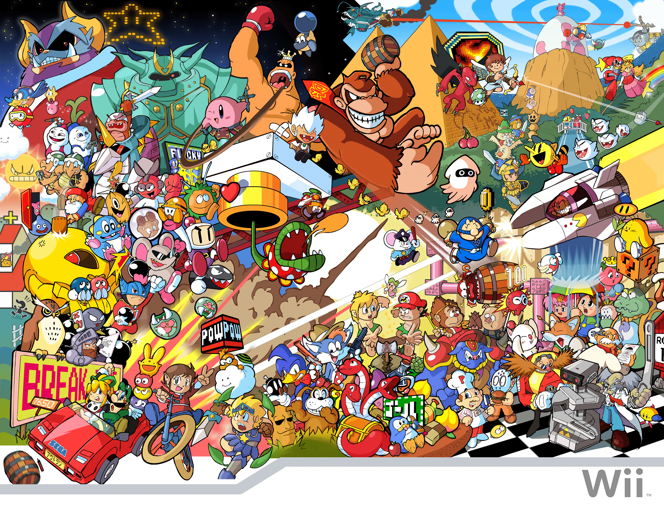 2560x1950 Nintendo Crossover HD Wallpaper: A Celebration of Iconic Video Game Charactersx1950