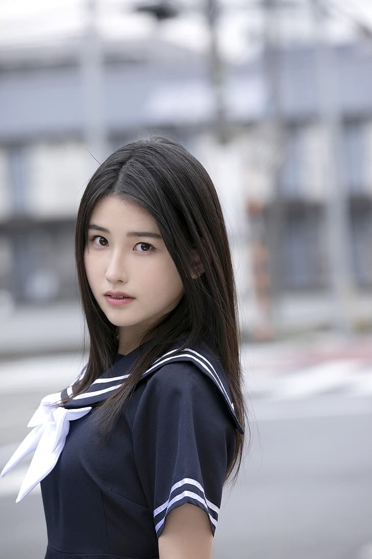 728x1092 HD wallpaper: Japanese women, Asian, school uniform