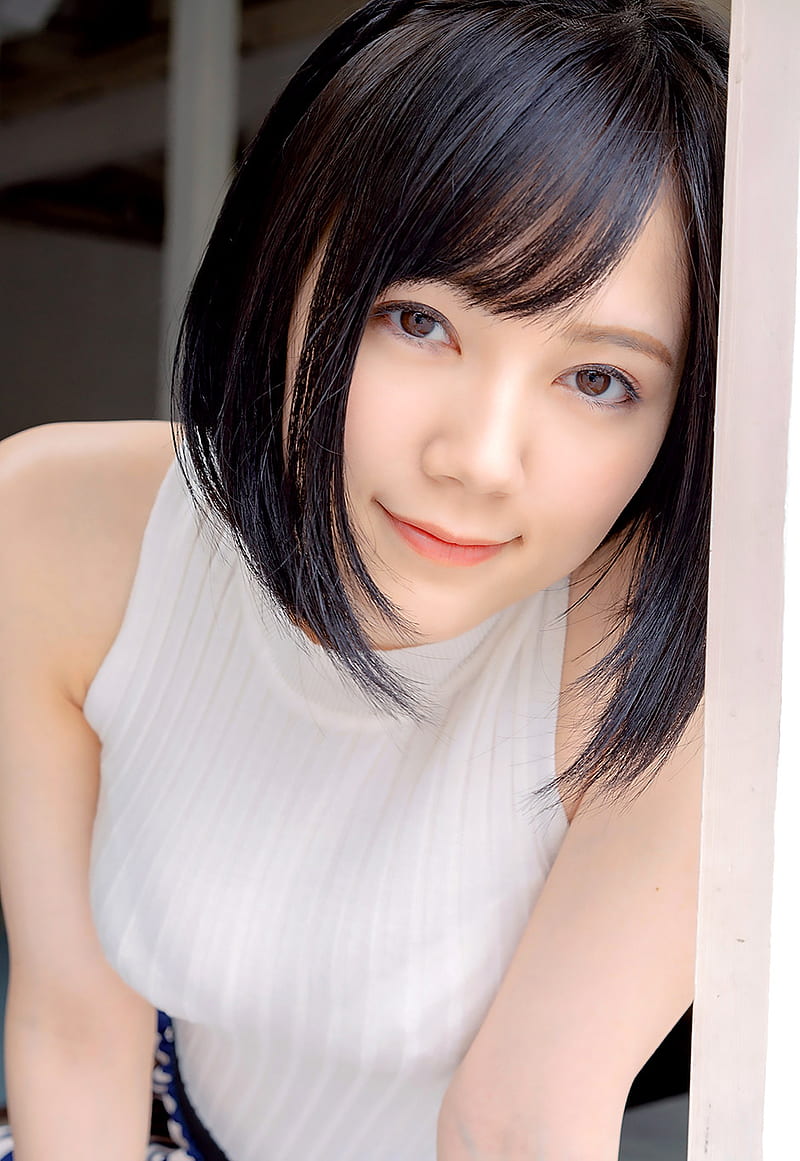 800x1161 Asian, model, shoulder length hair, black hair, looking at viewer, Japanese women, HD phone wallpaper