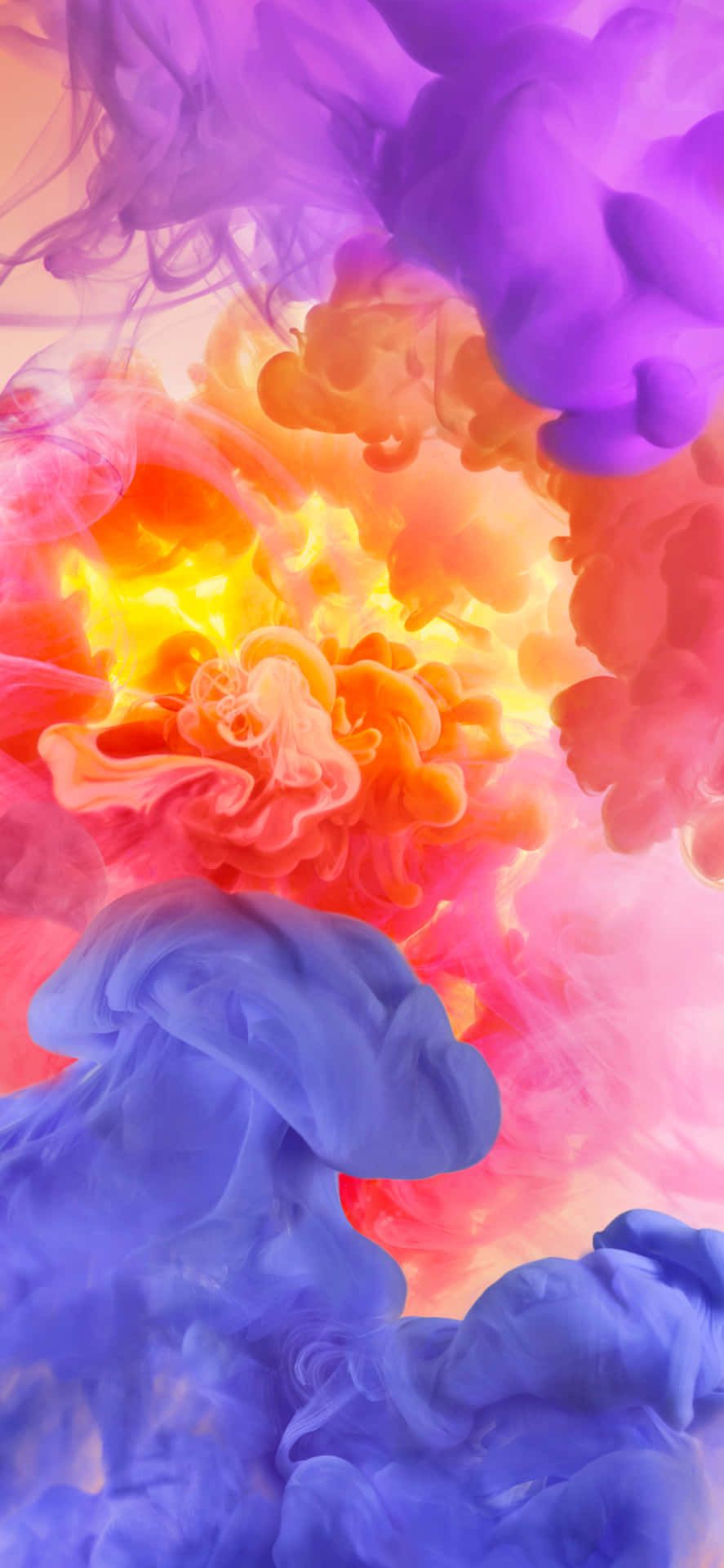 887x1920 Download Get Lost in Colorful Smoke Wallpaper