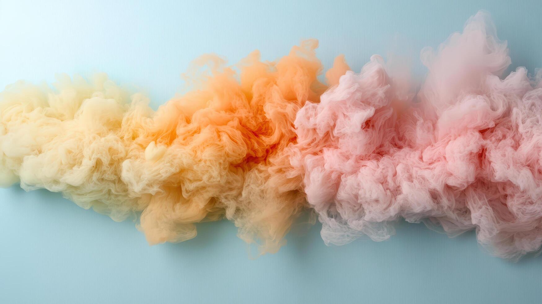 1749x980 Soft pastel swirls of colorful smoke create dreamy atmosphere, blending hues of orange and pink