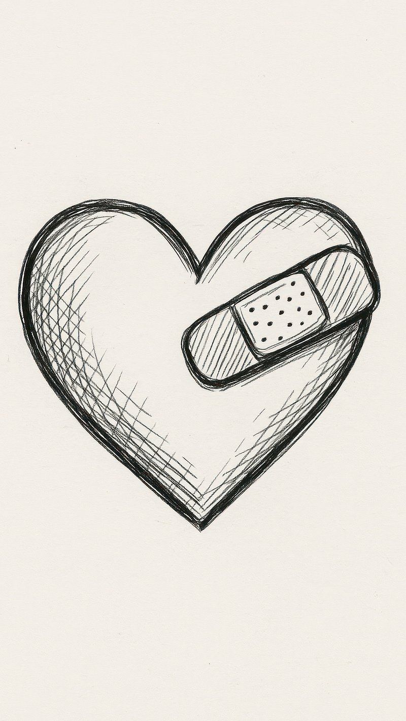 800x1422 Heart with bandage wallpaper. Free Photo Illustration