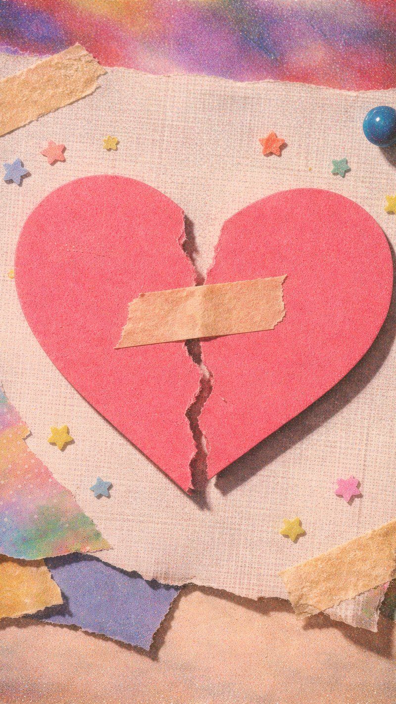 800x1422 Heart with bandage wallpaper. Free Photo Illustration