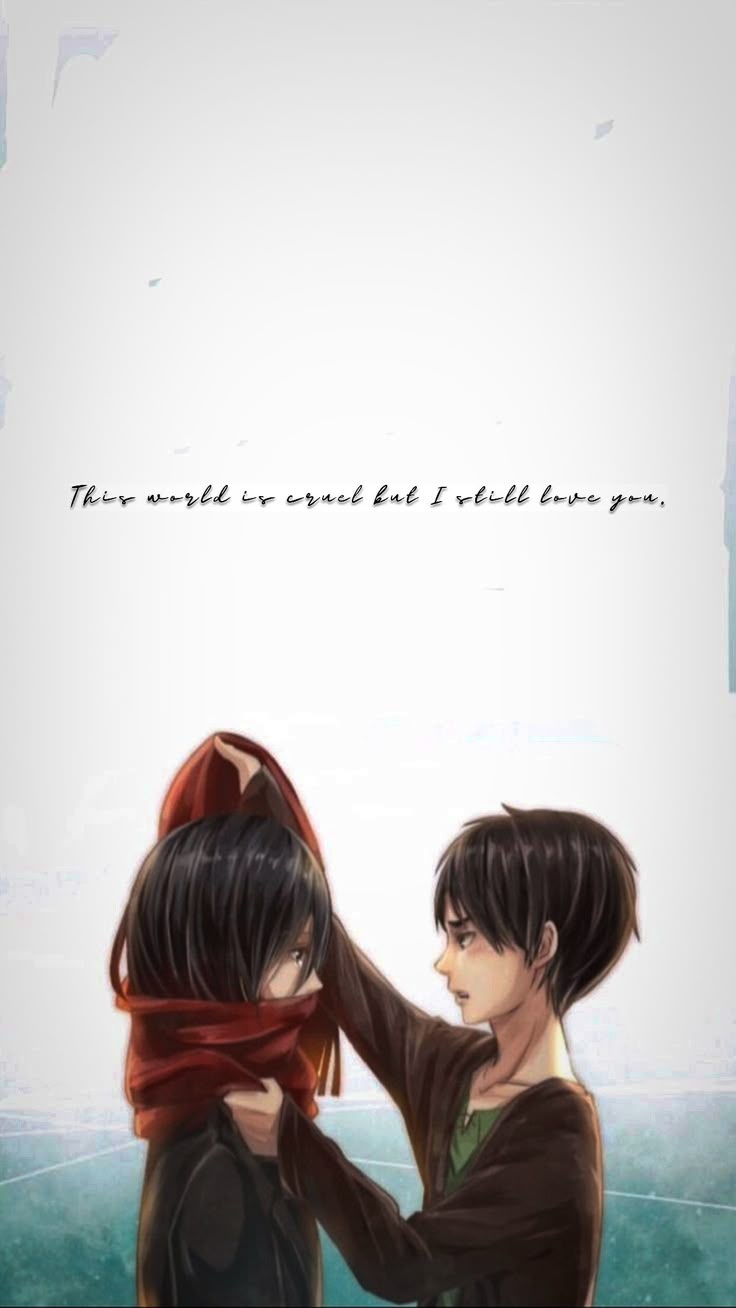 736x1308 eren and mikasa attack on Titan