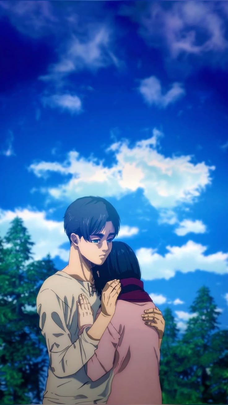 736x1308 Eren x Mikasa