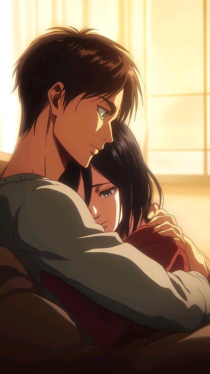 736x1308 eren x mikasa