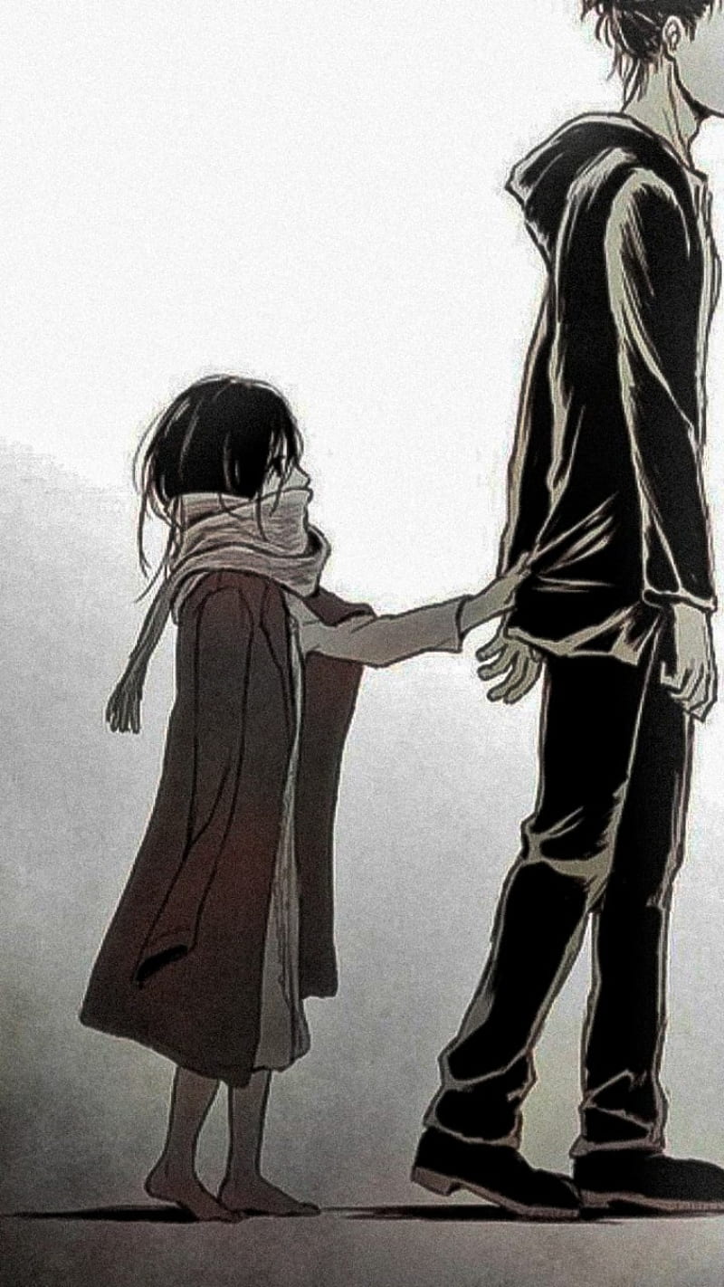 800x1422 Shingeki no Kyojin, attack on titan, eren, eren jaeger, mikasa, mikasa ackerman, HD phone wallpaper