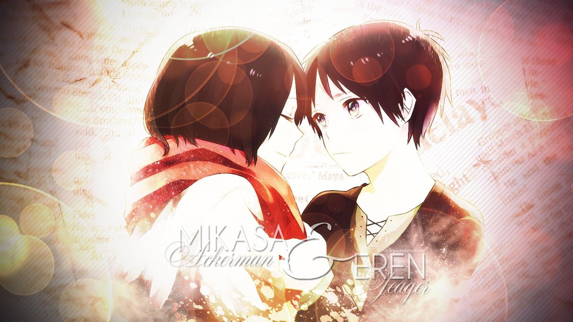 1920x1080 Mikasa And Eren HD Background Wallpaper 24547