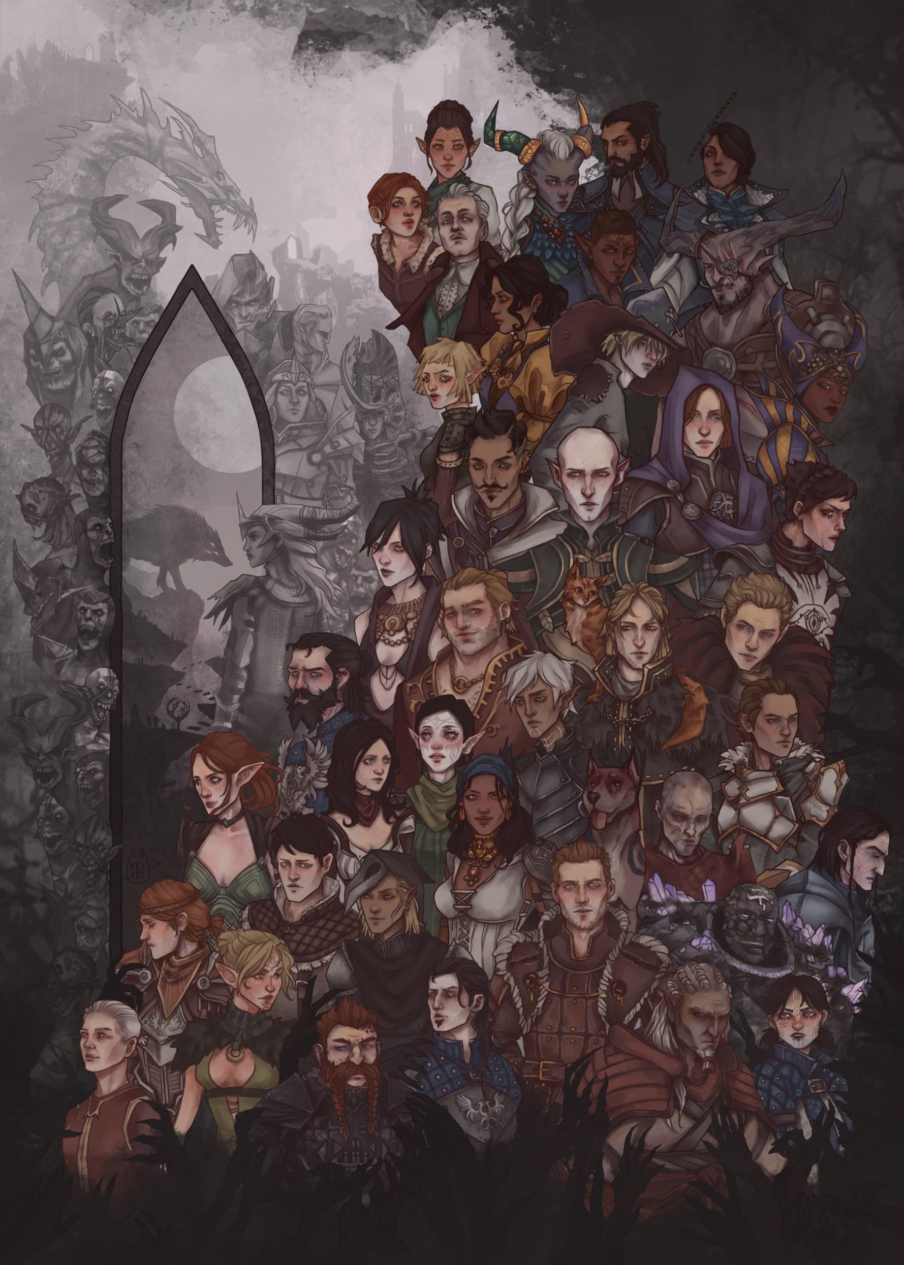 1779x2491 I'm so hyped for the Veilguard so I drew everyone