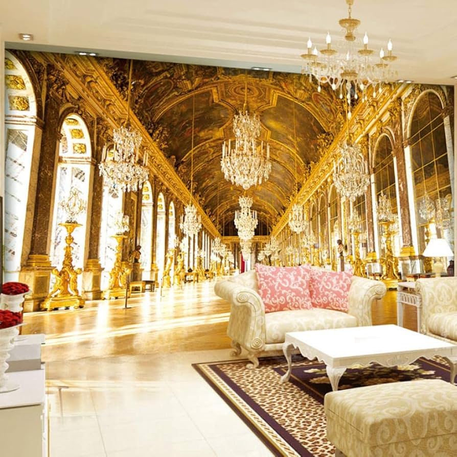 894x895 3D Photo Wallpaper Painting Luxury Royal Palace Hotel Hall Living Room Sofa TV Background Non Woven Wall Picture Wallpaper 150 X 105 Cm : Amazon.de: DIY & Tools