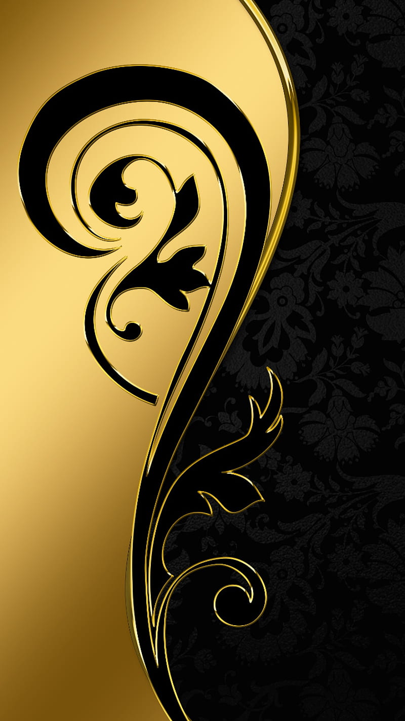 800x1422 Black & Gold, symbol, luxury, art, royal, HD phone wallpaper