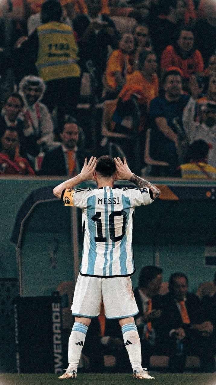 716x1273 Lionel Messi Iconic Celebration vs Netherlands. World Cup 2022