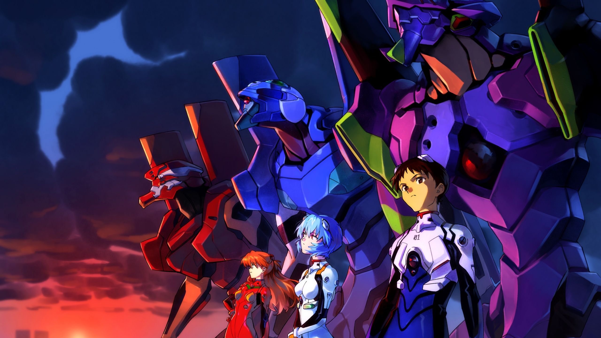 2560x1440 Neon Genesis Evangelion Wallpaper 4K, Anime series