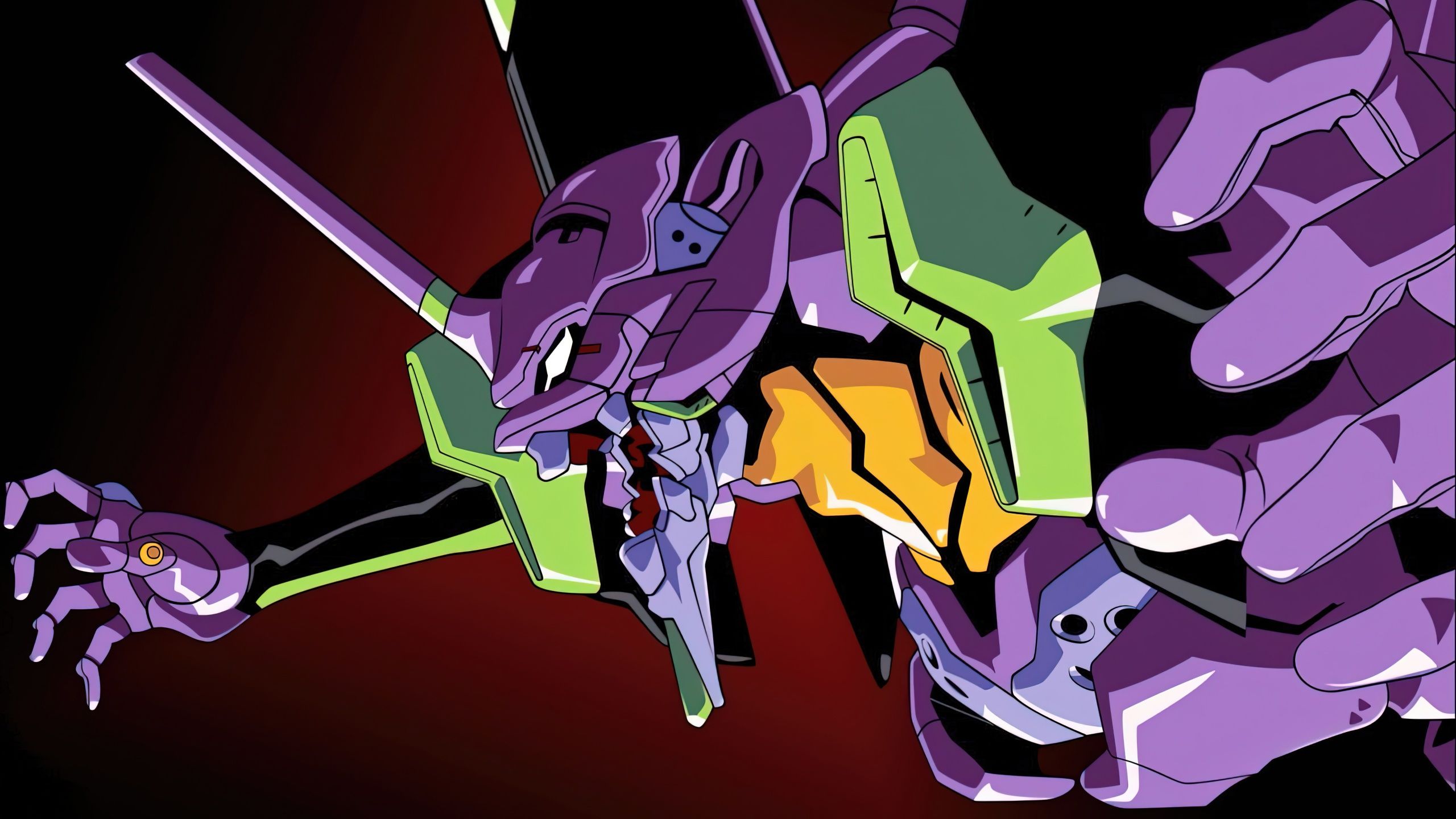 2560x1440 Eva Unit 01 in Neon Genesis Evangelion 5K Wallpaper