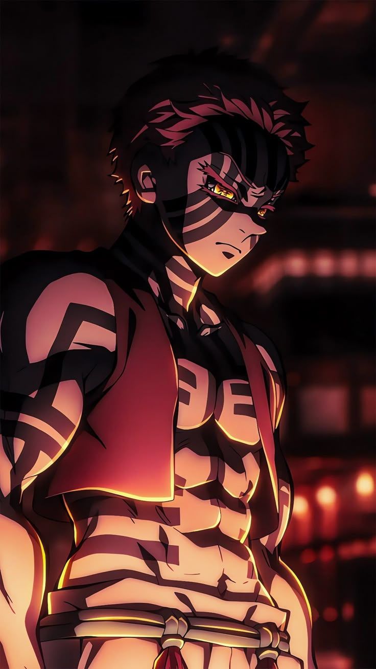 736x1308 Akaza from Demon Slayer •.. ⚠️ This is a repost! The author is @everth1ne