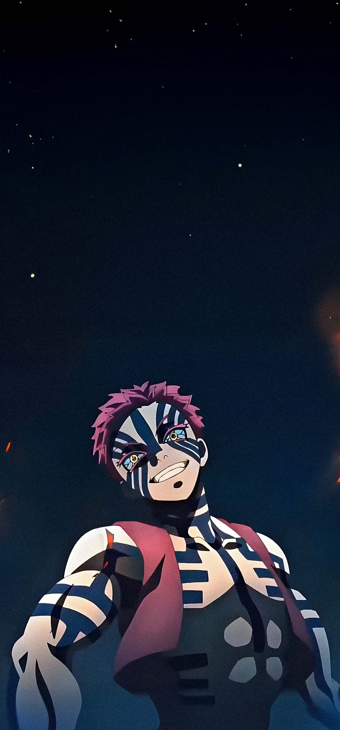 1179x2526 Demon Slayer Akaza Wallpaper