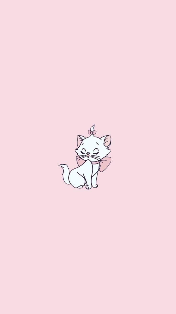 736x1308 marie #aristocats #phonebackground #wallpaper #pink #bows #coquette