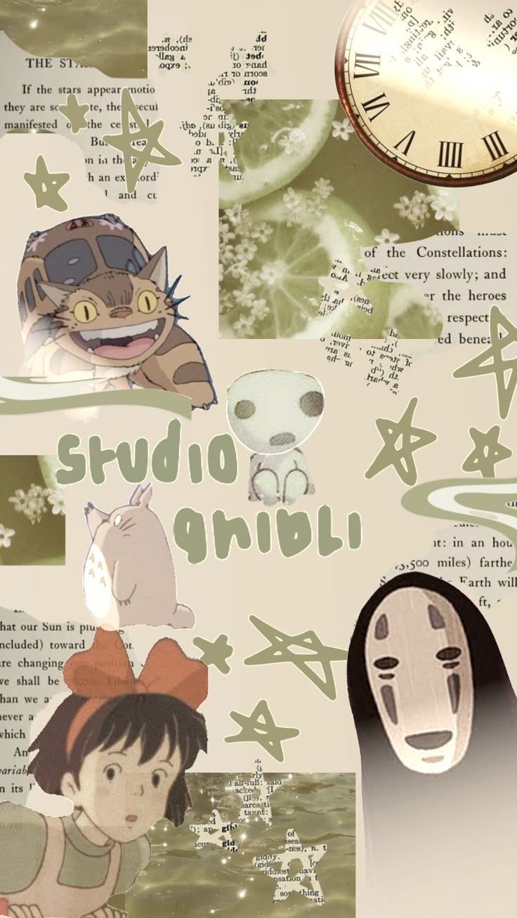 736x1308 Check out Maya_k0's Shuffles #studioghibli #aestheic #green #Taylorswift #harrystlyes #sagegreen #anime #collage. Gibli studio wallpaper