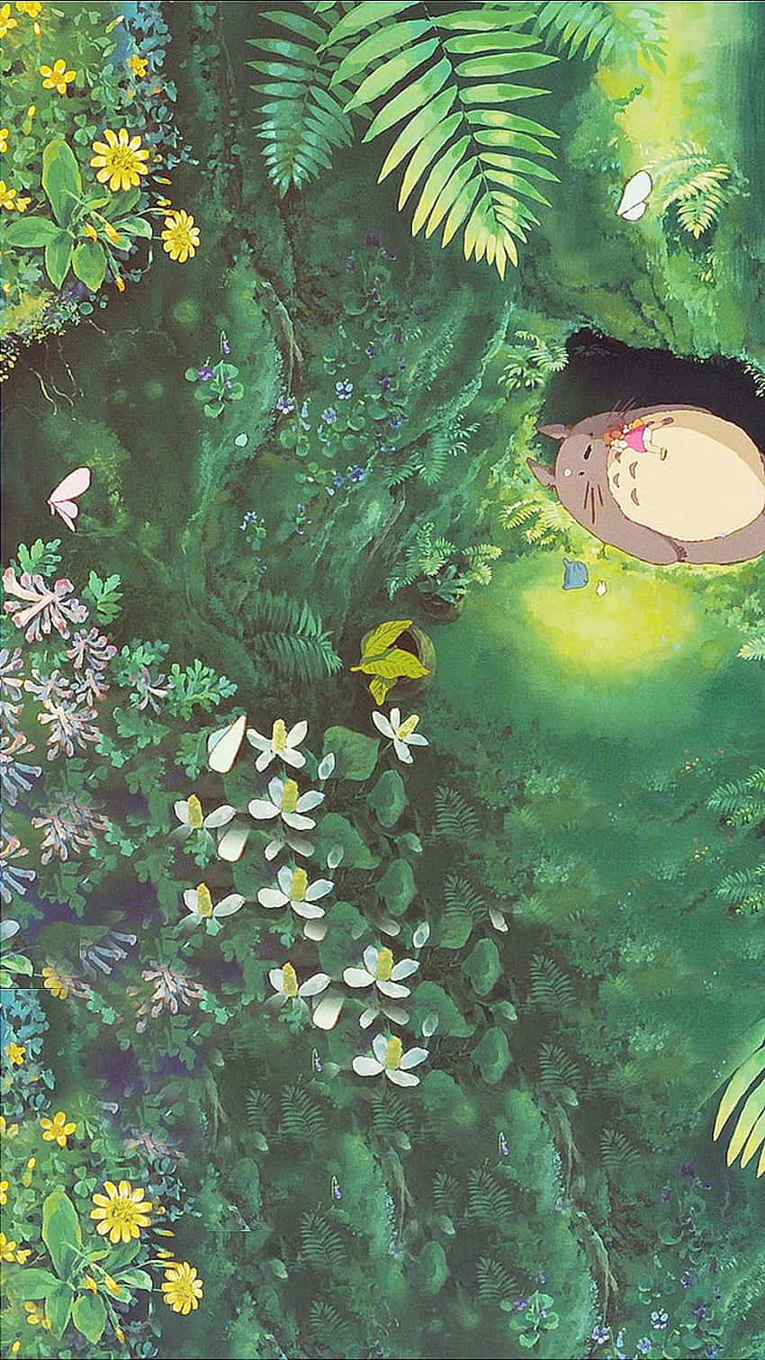 850x1511 Download Studio Ghibli Inspired Phone Wallpaper Wallpaper